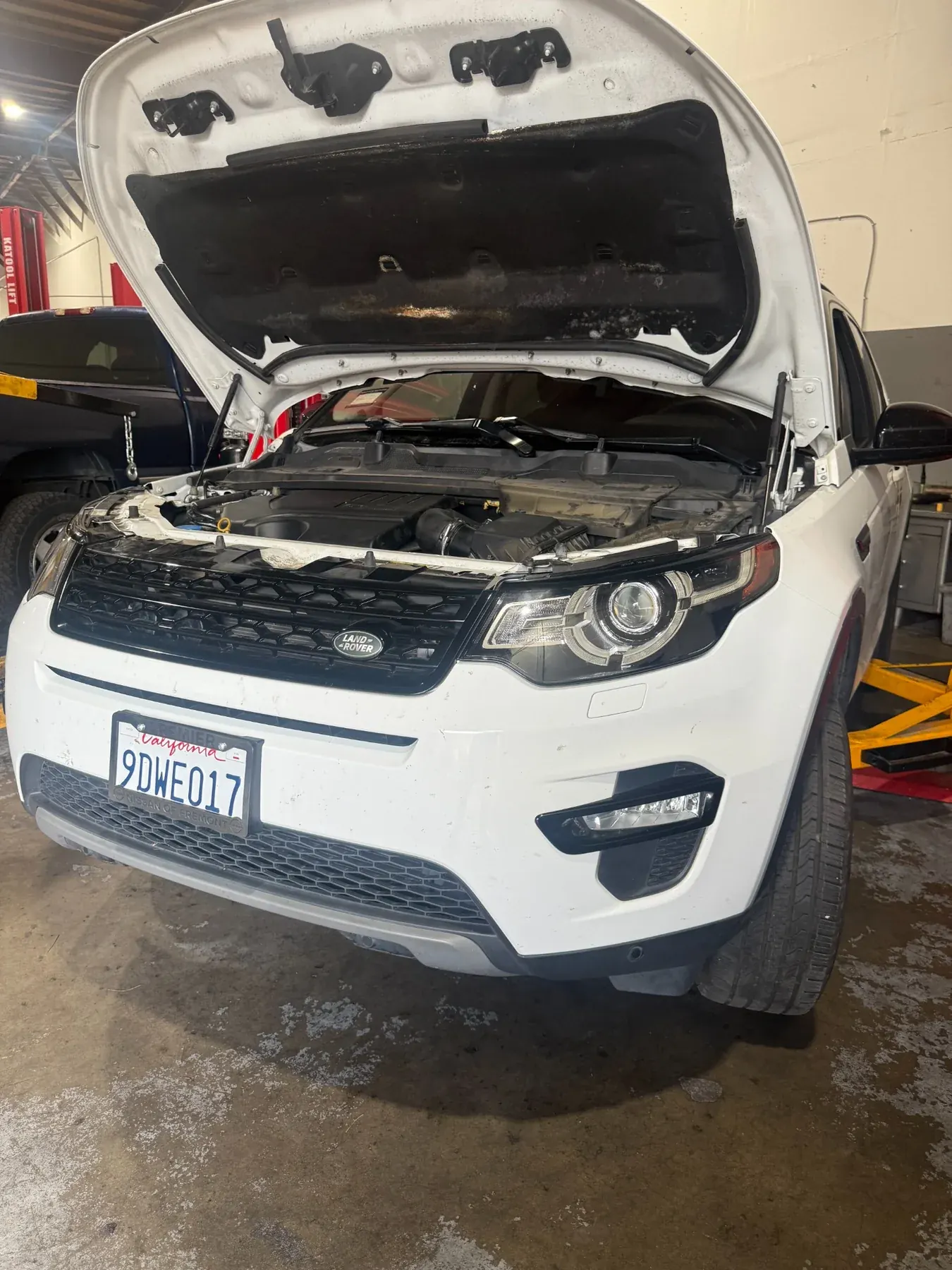 Land Rover Discovery Sport in the shop for timing chain replacement